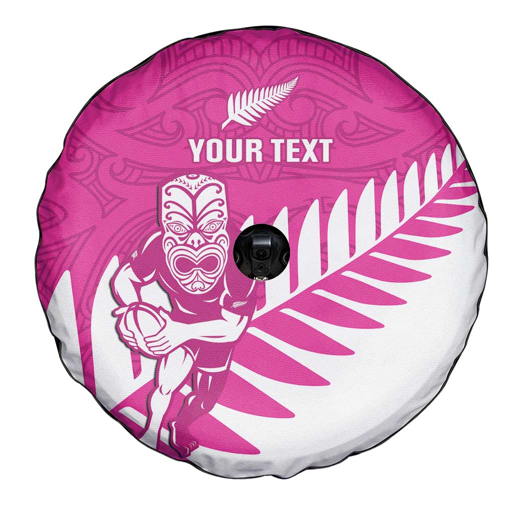 New Zealand Silver Fern Rugby Custom Spare Tire Cover Go All Black Maori Pink Version