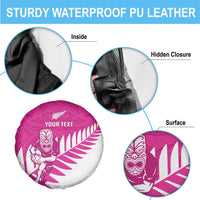New Zealand Silver Fern Rugby Custom Spare Tire Cover Go All Black Maori Pink Version