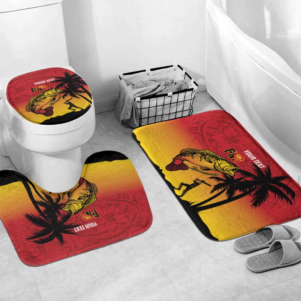 Custom Papua New Guinea Cricket Bathroom Set PNG Barramundis - Polynesian Pride