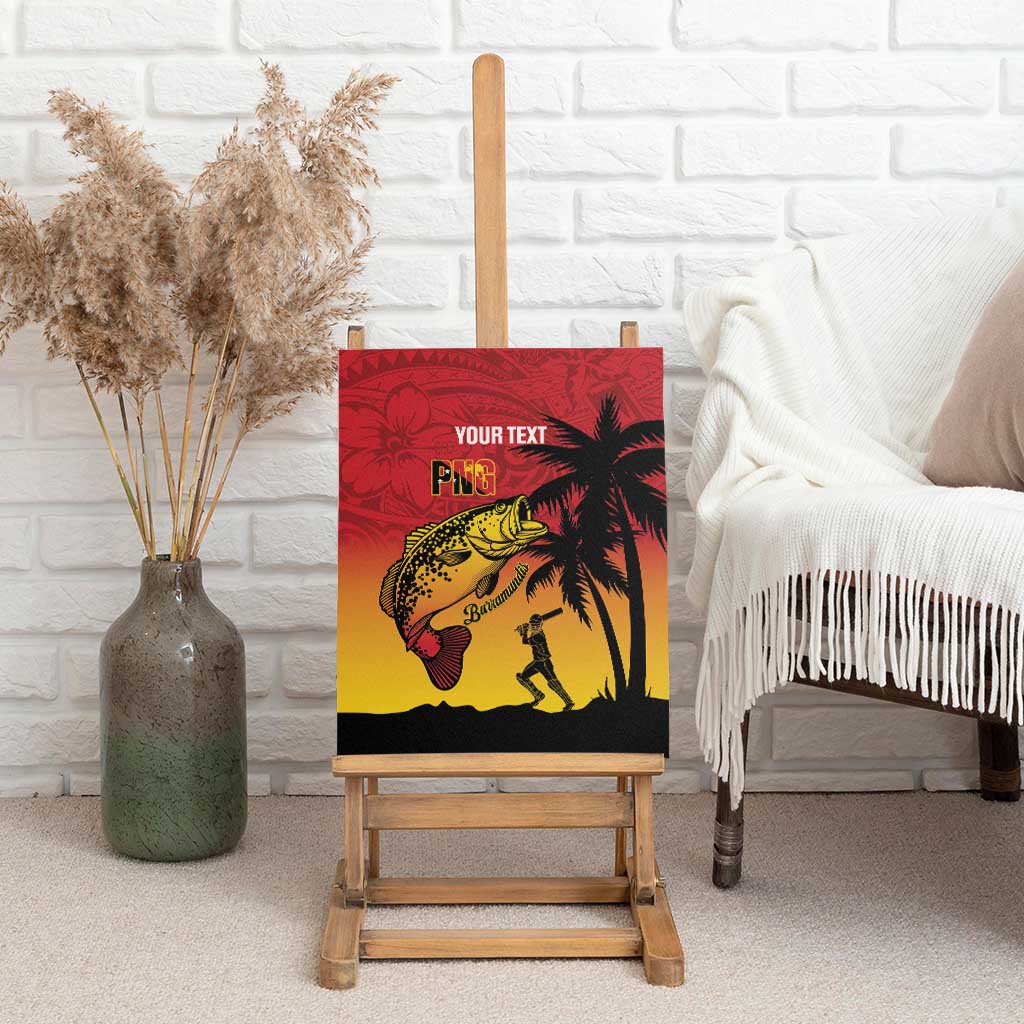 Custom Papua New Guinea Cricket Canvas Wall Art PNG Barramundis LT14 - Polynesian Pride