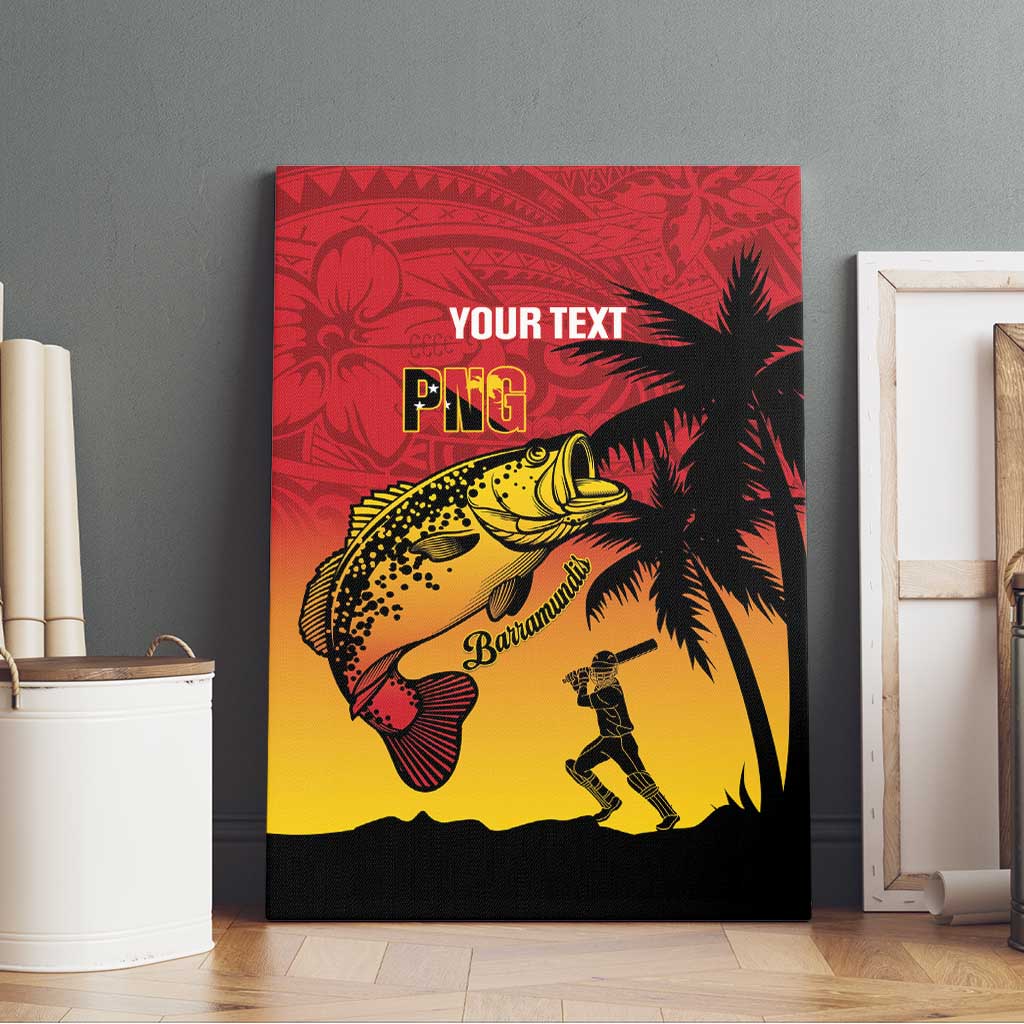 Custom Papua New Guinea Cricket Canvas Wall Art PNG Barramundis LT14 - Polynesian Pride
