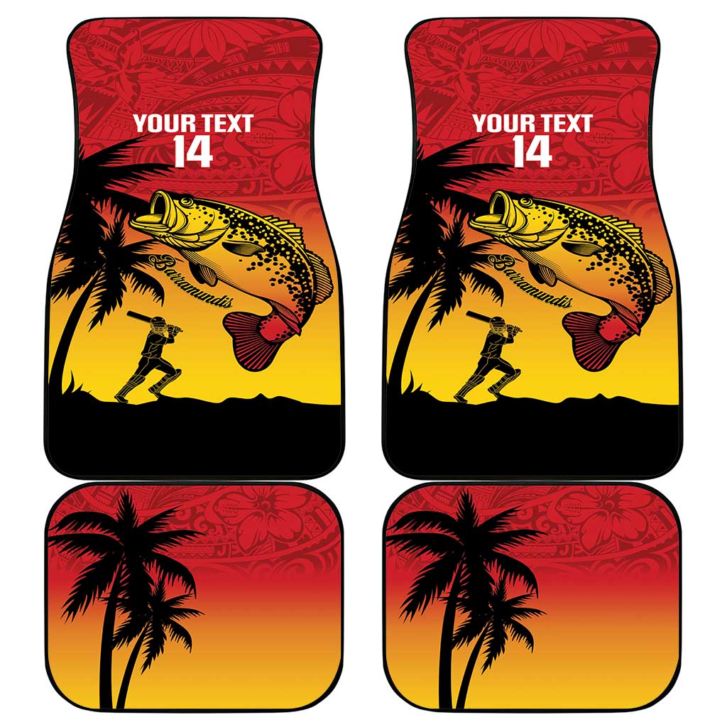 Custom Papua New Guinea Cricket Car Mats PNG Barramundis LT14 - Polynesian Pride