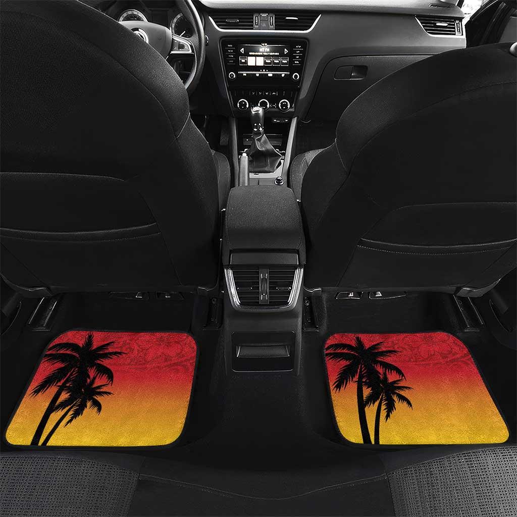Custom Papua New Guinea Cricket Car Mats PNG Barramundis LT14 Set 2pcs - Back Red - Polynesian Pride