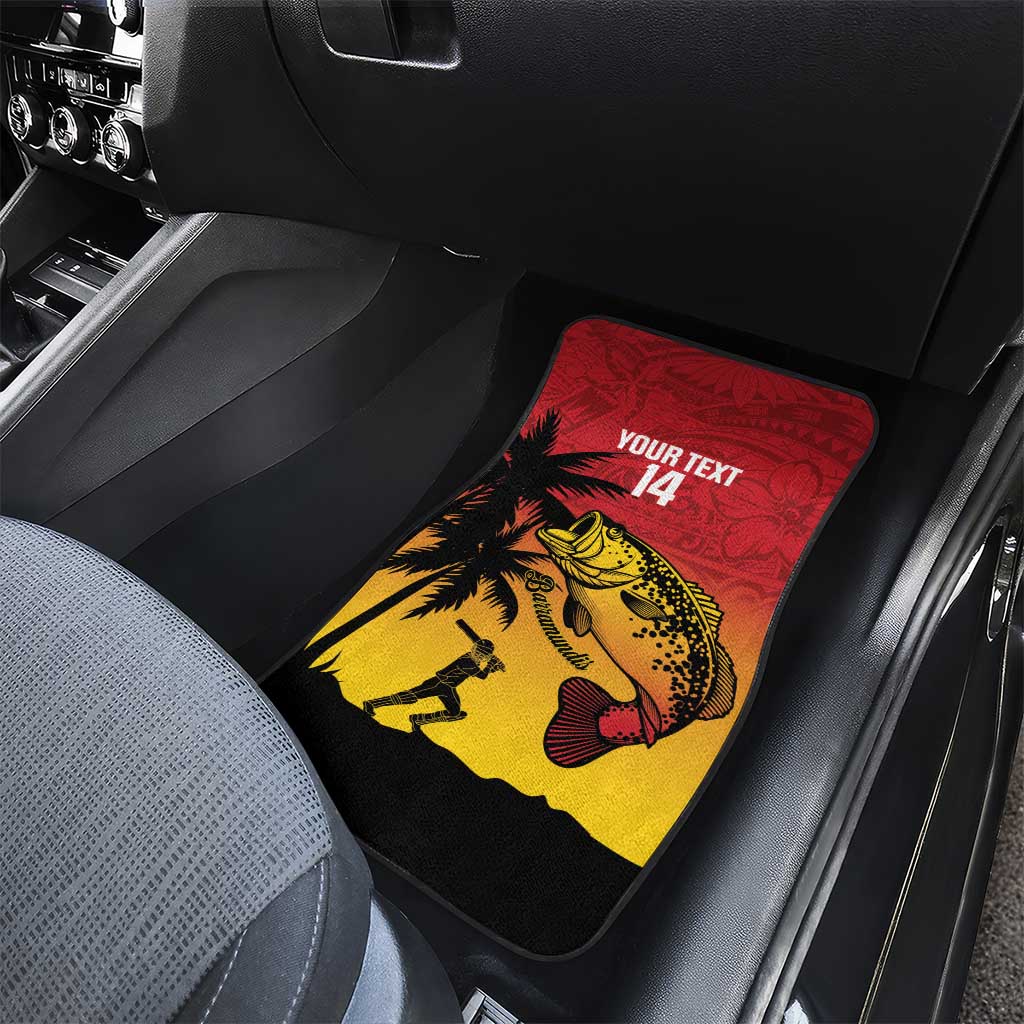 Custom Papua New Guinea Cricket Car Mats PNG Barramundis LT14 - Polynesian Pride