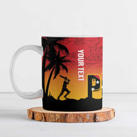 Custom Papua New Guinea Cricket Ceramic Mug PNG Barramundis - Polynesian Pride