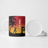 Custom Papua New Guinea Cricket Ceramic Mug PNG Barramundis - Polynesian Pride