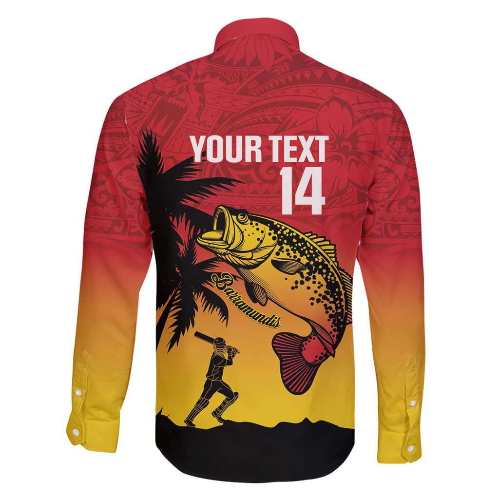 Custom Papua New Guinea Cricket Family Matching Puletasi and Hawaiian Shirt PNG Barramundis LT14 - Polynesian Pride