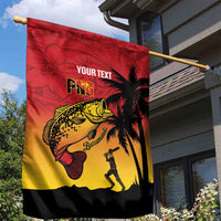 Custom Papua New Guinea Cricket Garden Flag PNG Barramundis - Polynesian Pride