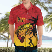 Custom Papua New Guinea Cricket Hawaiian Shirt PNG Barramundis LT14 - Polynesian Pride