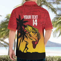 Custom Papua New Guinea Cricket Hawaiian Shirt PNG Barramundis LT14 - Polynesian Pride