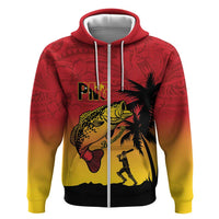 Custom Papua New Guinea Cricket Hoodie PNG Barramundis - Polynesian Pride