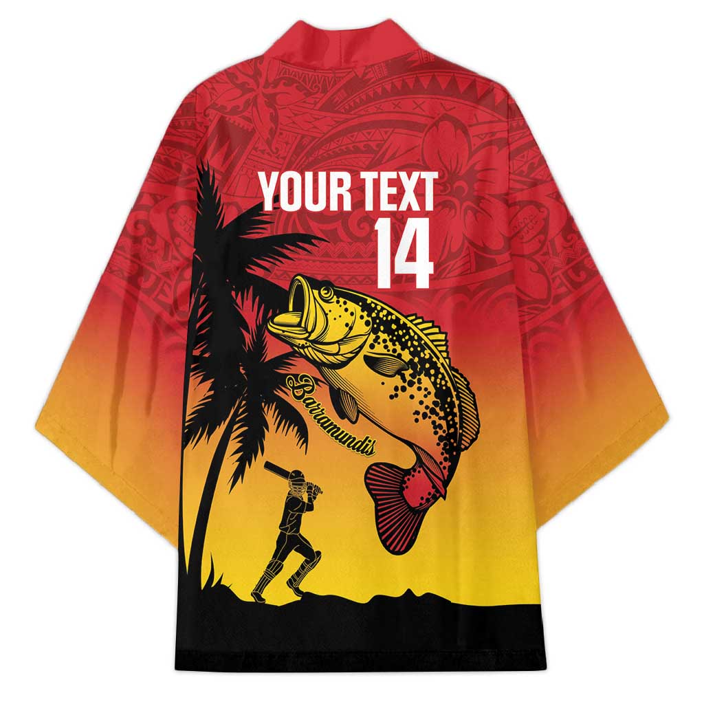 Custom Papua New Guinea Cricket Kimono PNG Barramundis - Polynesian Pride