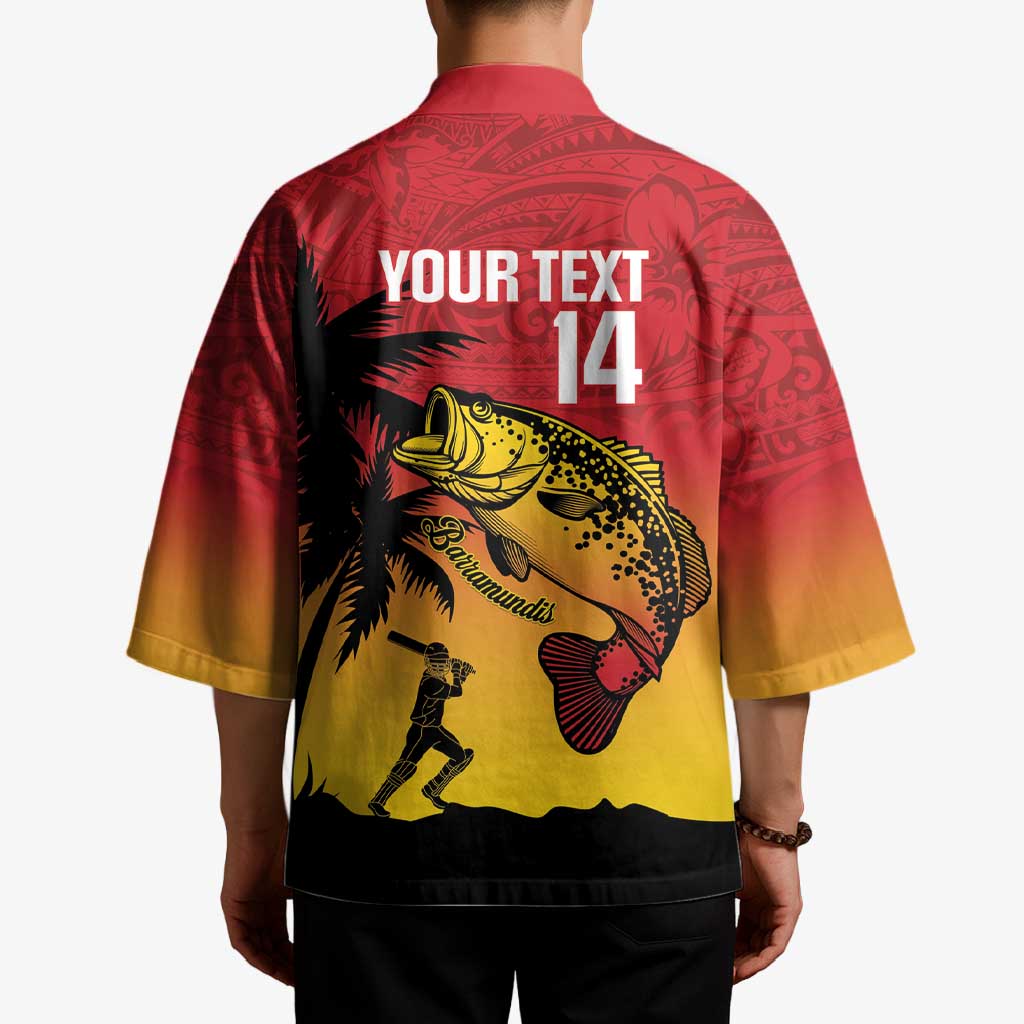 Custom Papua New Guinea Cricket Kimono PNG Barramundis - Polynesian Pride
