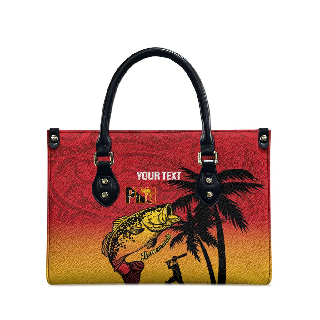 Custom Papua New Guinea Cricket Leather Bag PNG Barramundis - Polynesian Pride