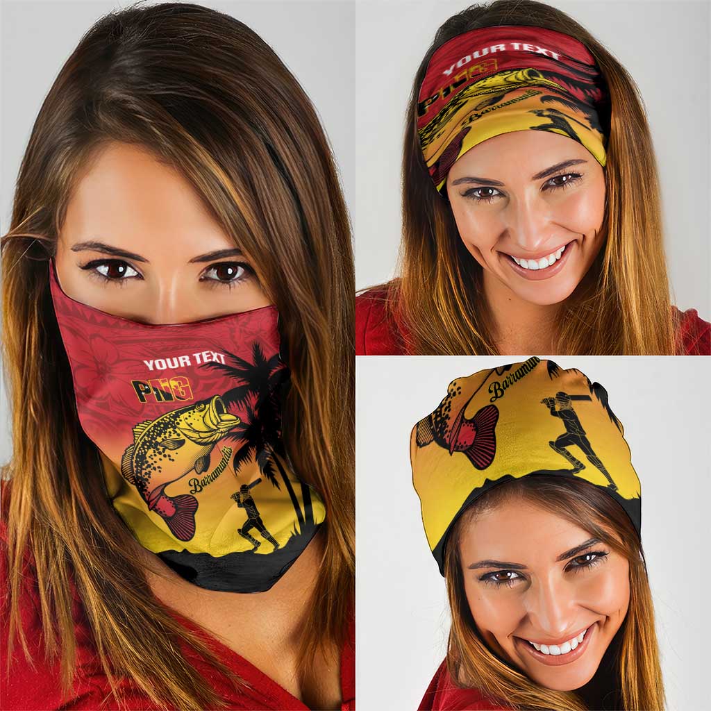 Custom Papua New Guinea Cricket Neck Gaiter PNG Barramundis - Polynesian Pride