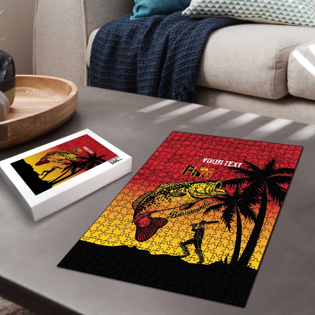 Custom Papua New Guinea Cricket Puzzle PNG Barramundis - Polynesian Pride