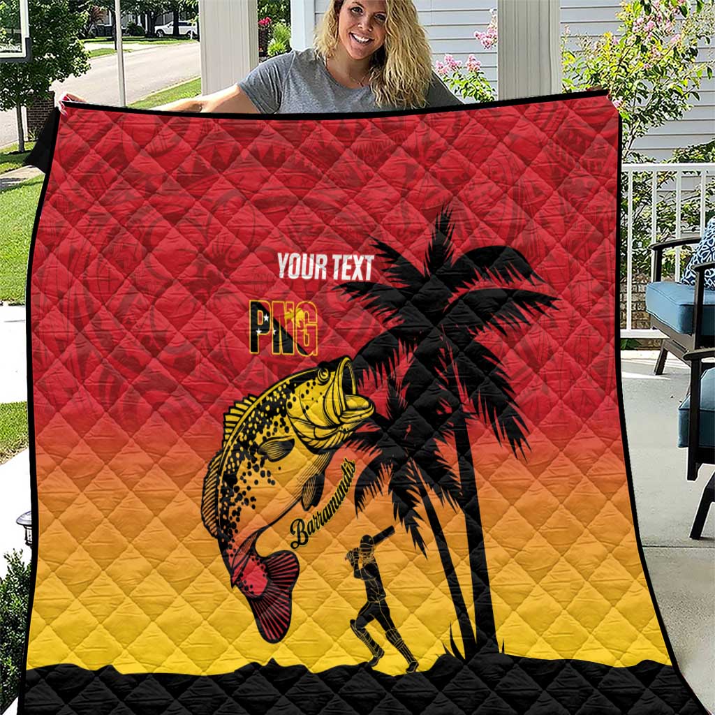 Custom Papua New Guinea Cricket Quilt PNG Barramundis - Polynesian Pride