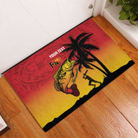 Custom Papua New Guinea Cricket Rubber Doormat PNG Barramundis LT14 - Polynesian Pride