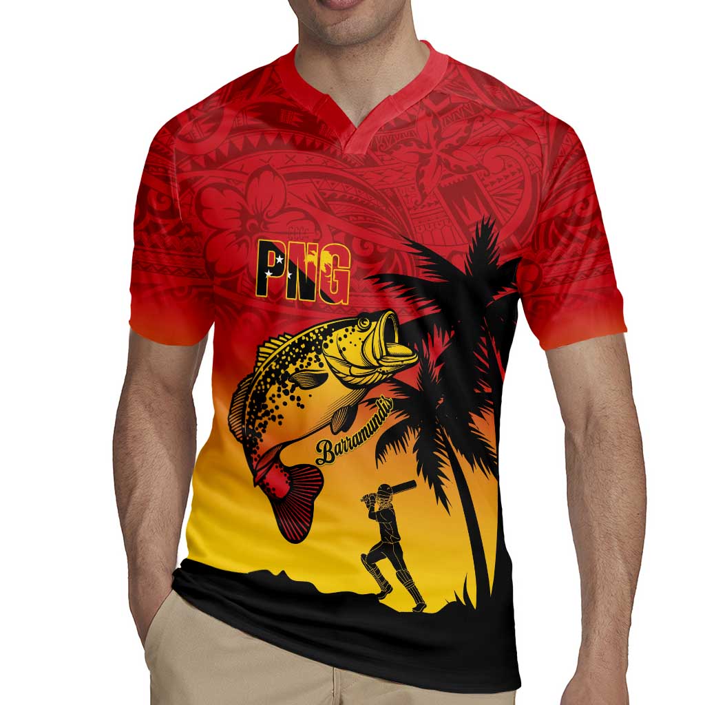 Custom Papua New Guinea Cricket Rugby Jersey PNG Barramundis LT14 - Polynesian Pride