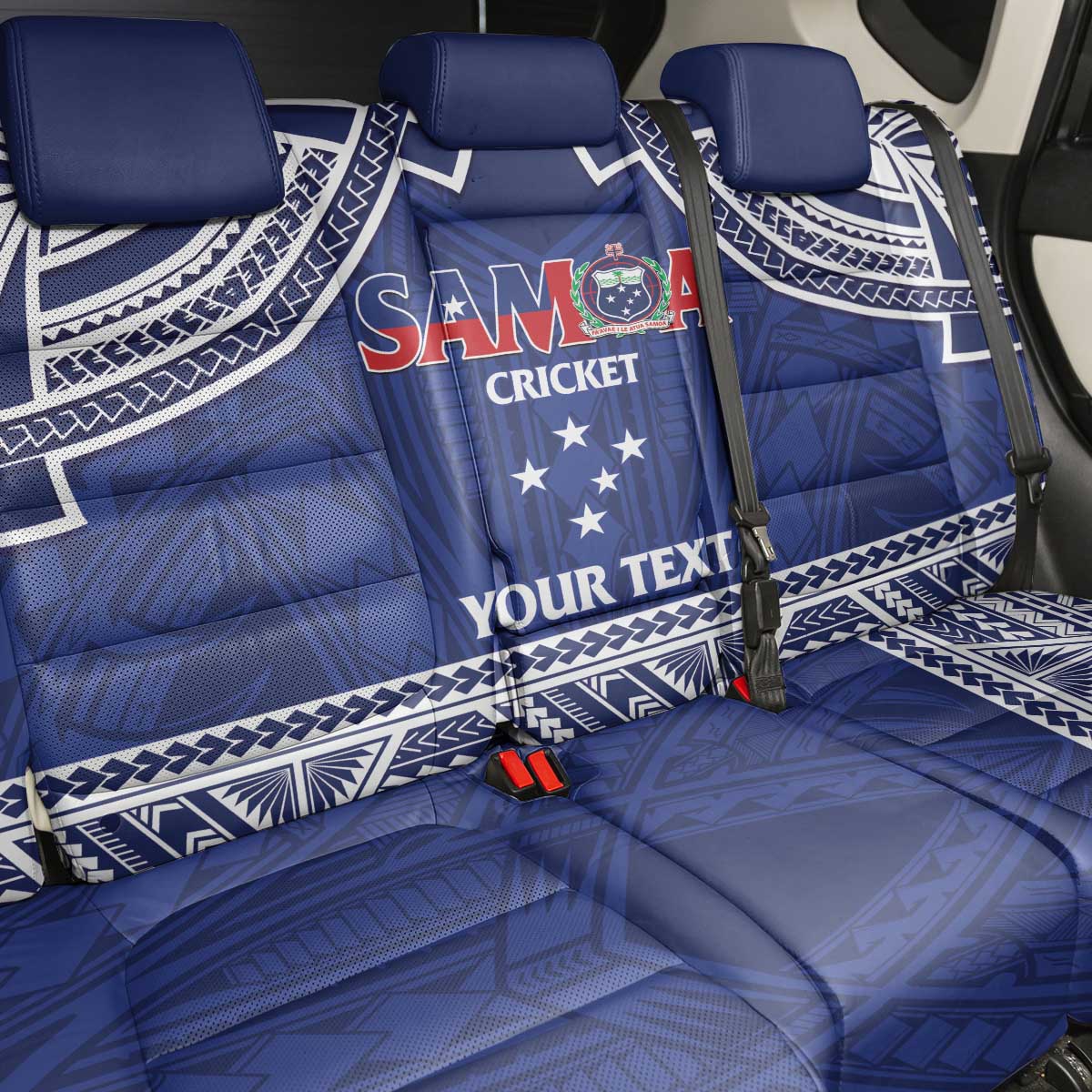 Custom Samoa Cricket Back Car Seat Cover Go Champions Samoan - Polynesian Pride