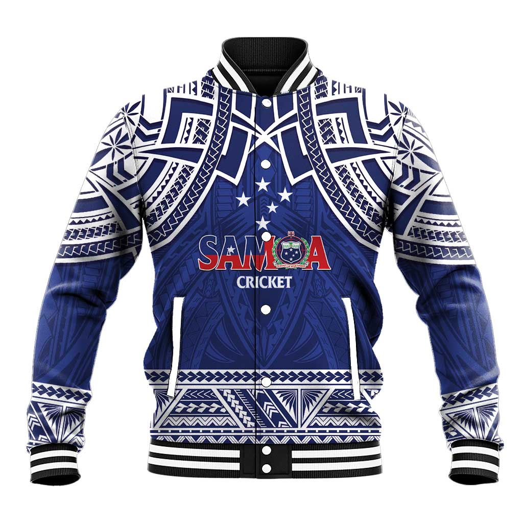 Custom Samoa Cricket Baseball Jacket Go Champions Samoan LT14 Unisex Blue - Polynesian Pride
