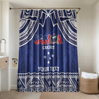 Custom Samoa Cricket Bathroom Set Go Champions Samoan LT14 Shower Curtain Only Blue - Polynesian Pride