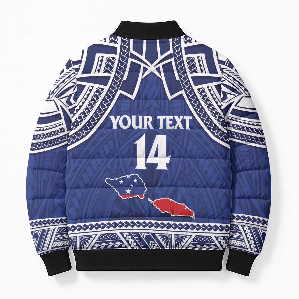 Custom Samoa Cricket Bomber Puffer Jacket Go Champions Samoan LT14 - Polynesian Pride