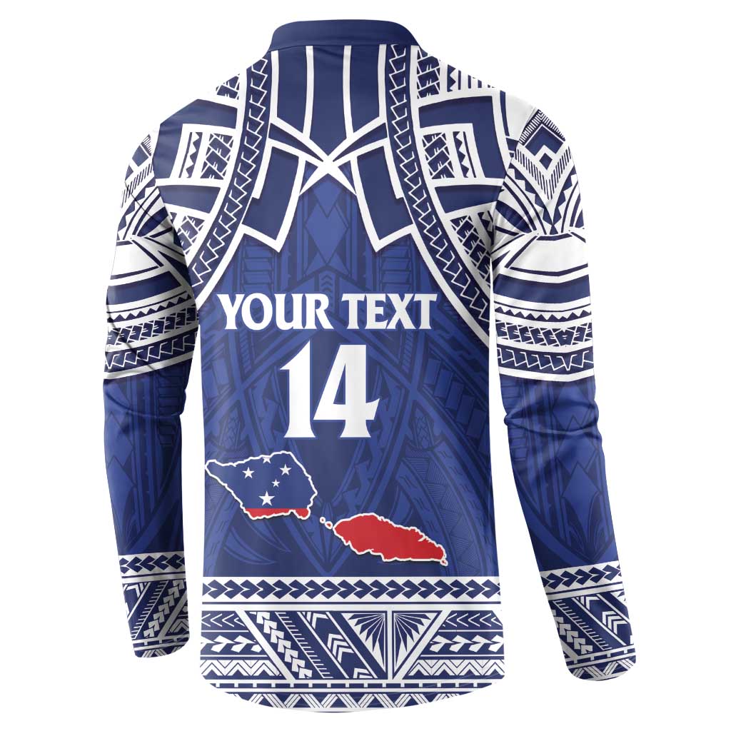 Custom Samoa Cricket Button Sweatshirt Go Champions Samoan LT14 - Polynesian Pride