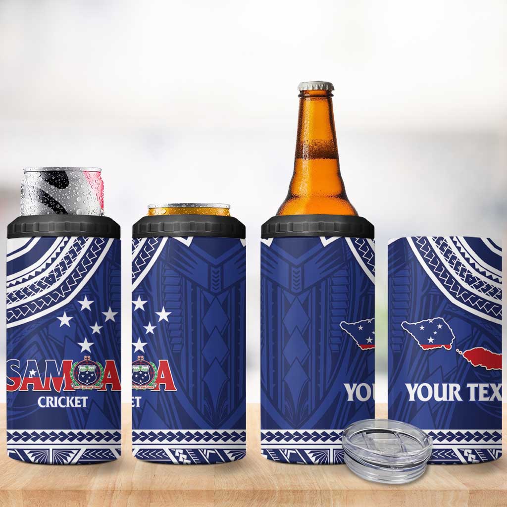 Custom Samoa Cricket 4 in 1 Can Cooler Tumbler Go Champions Samoan LT14 - Polynesian Pride
