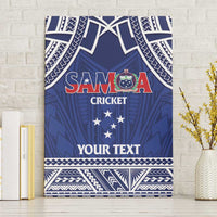 Custom Samoa Cricket Canvas Wall Art Go Champions Samoan LT14 Without Frame Blue - Polynesian Pride