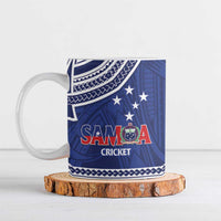 Custom Samoa Cricket Ceramic Mug Go Champions Samoan LT14 Blue - Polynesian Pride