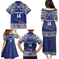 Custom Samoa Cricket Family Matching Puletasi and Hawaiian Shirt Go Champions Samoan - Polynesian Pride