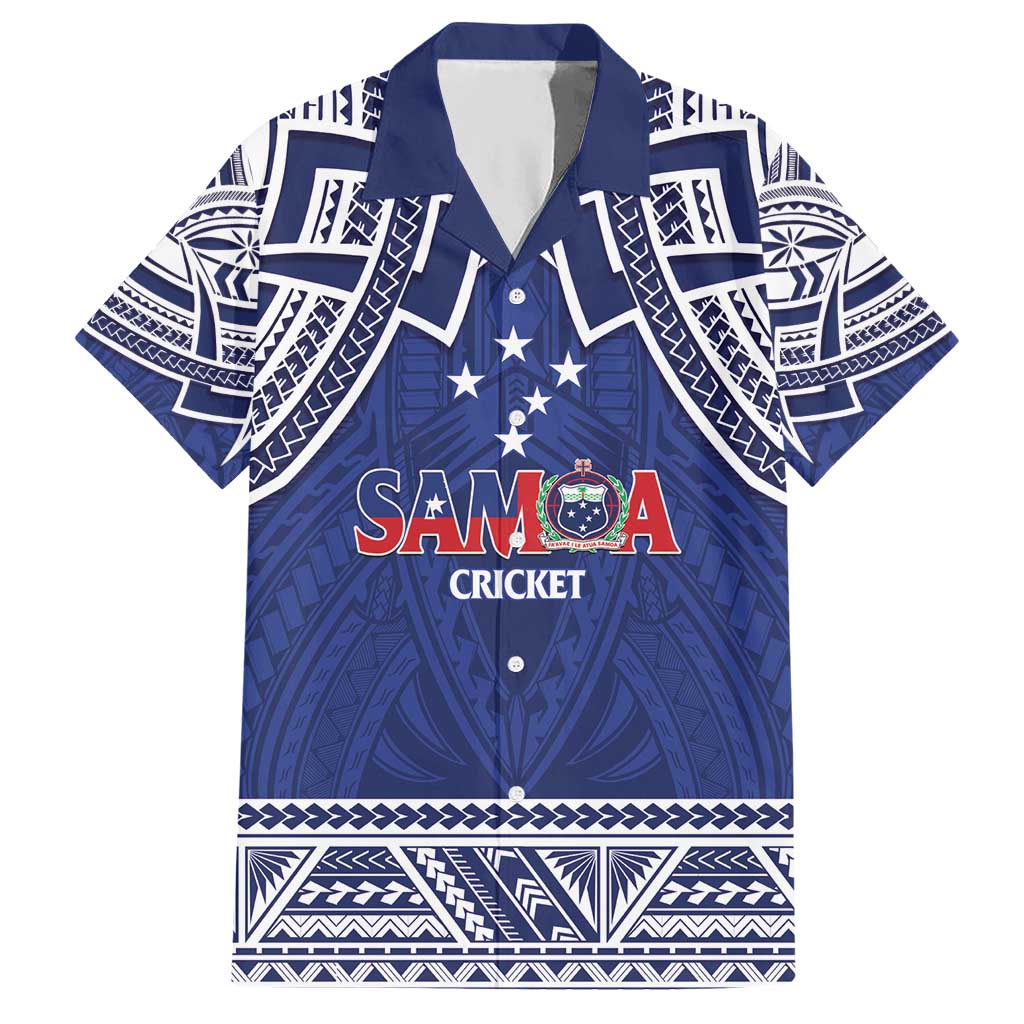 Custom Samoa Cricket Hawaiian Shirt Go Champions Samoan LT14 Blue - Polynesian Pride