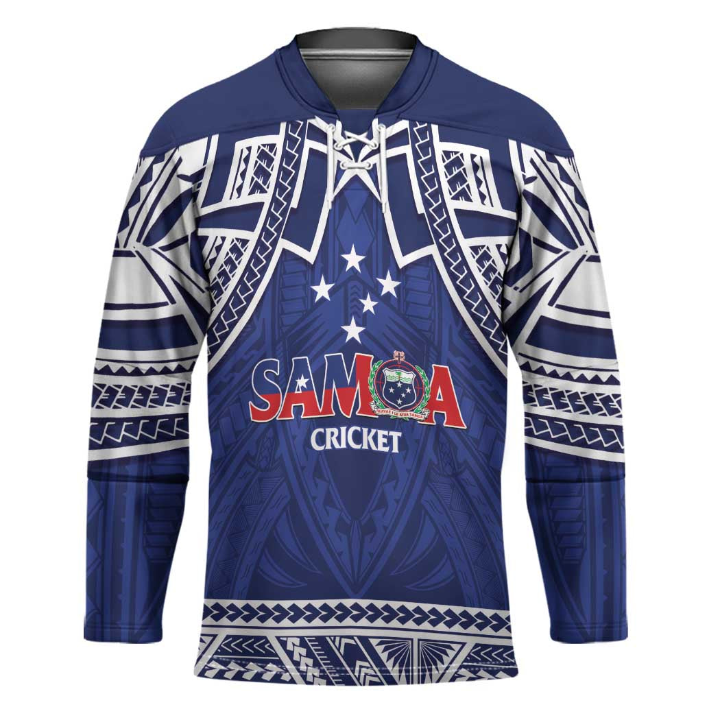 Custom Samoa Cricket Hockey Jersey Go Champions Samoan LT14 Unisex Blue - Polynesian Pride