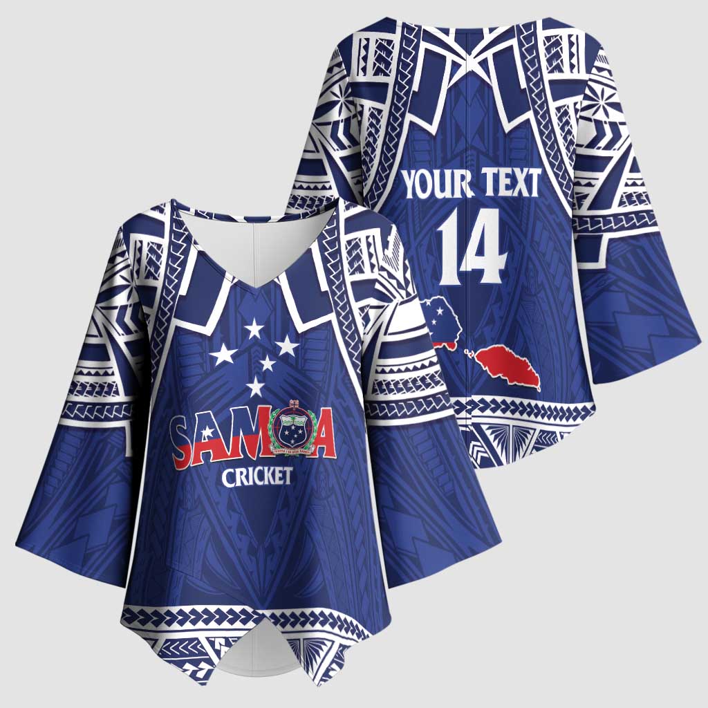 Custom Samoa Cricket Kimono Sleeve Blouse Go Champions Samoan LT14 - Polynesian Pride