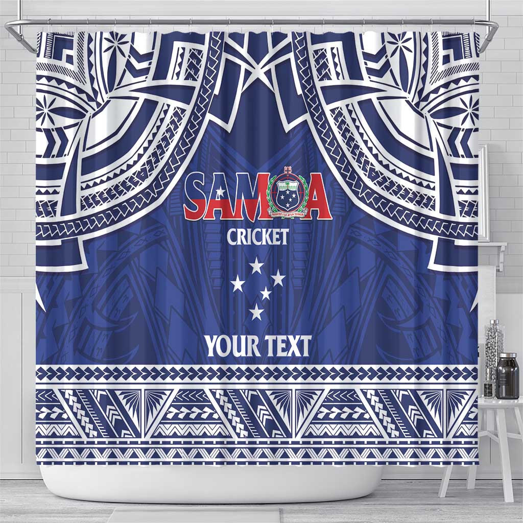 Custom Samoa Cricket Shower Curtain Go Champions Samoan - Polynesian Pride
