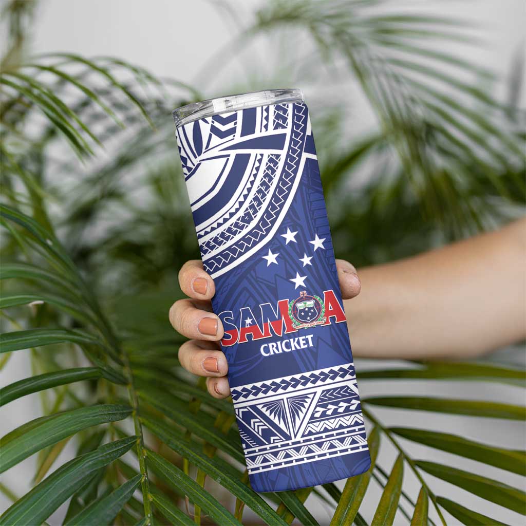 Custom Samoa Cricket Skinny Tumbler Go Champions Samoan - Polynesian Pride