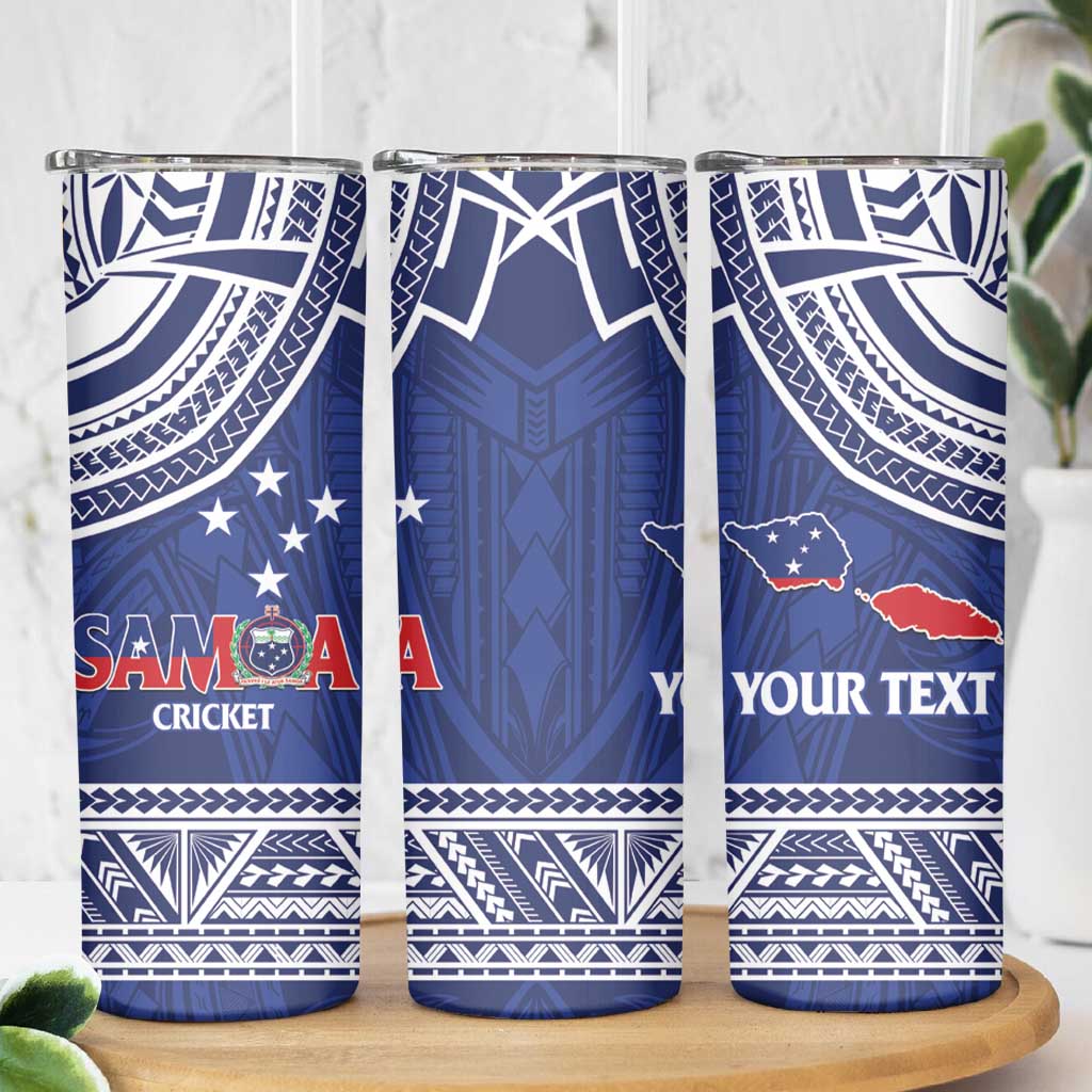 Custom Samoa Cricket Skinny Tumbler Go Champions Samoan - Polynesian Pride