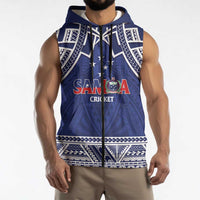 Custom Samoa Cricket Sleeveless Zip Hoodie Go Champions Samoan LT14 - Polynesian Pride