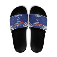 Custom Samoa Cricket Slide Sandals Go Champions Samoan LT14 Blue - Polynesian Pride