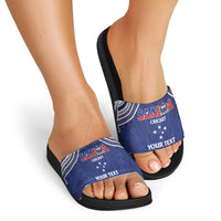 Custom Samoa Cricket Slide Sandals Go Champions Samoan LT14 - Polynesian Pride