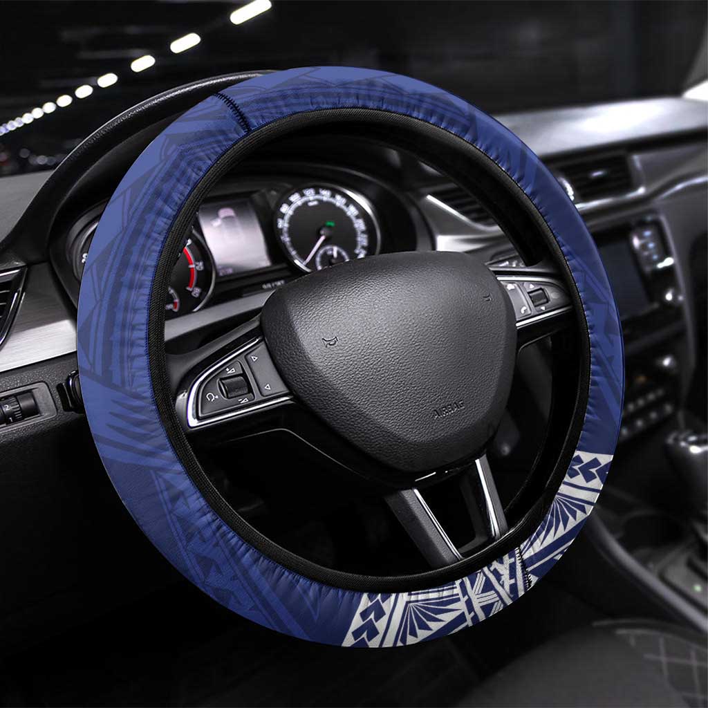 Samoa Cricket Steering Wheel Cover Go Champions Samoan LT14 Universal Fit Blue - Polynesian Pride