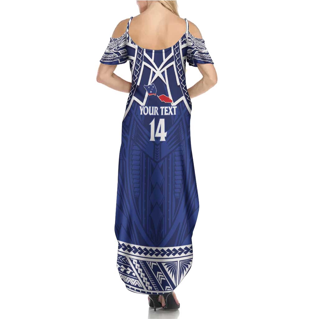 Custom Samoa Cricket Summer Maxi Dress Go Champions Samoan - Polynesian Pride