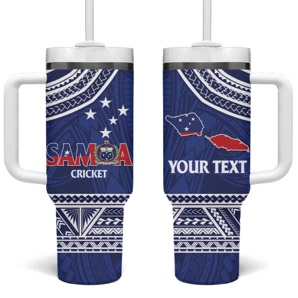 Custom Samoa Cricket Tumbler With Handle Go Champions Samoan - Polynesian Pride