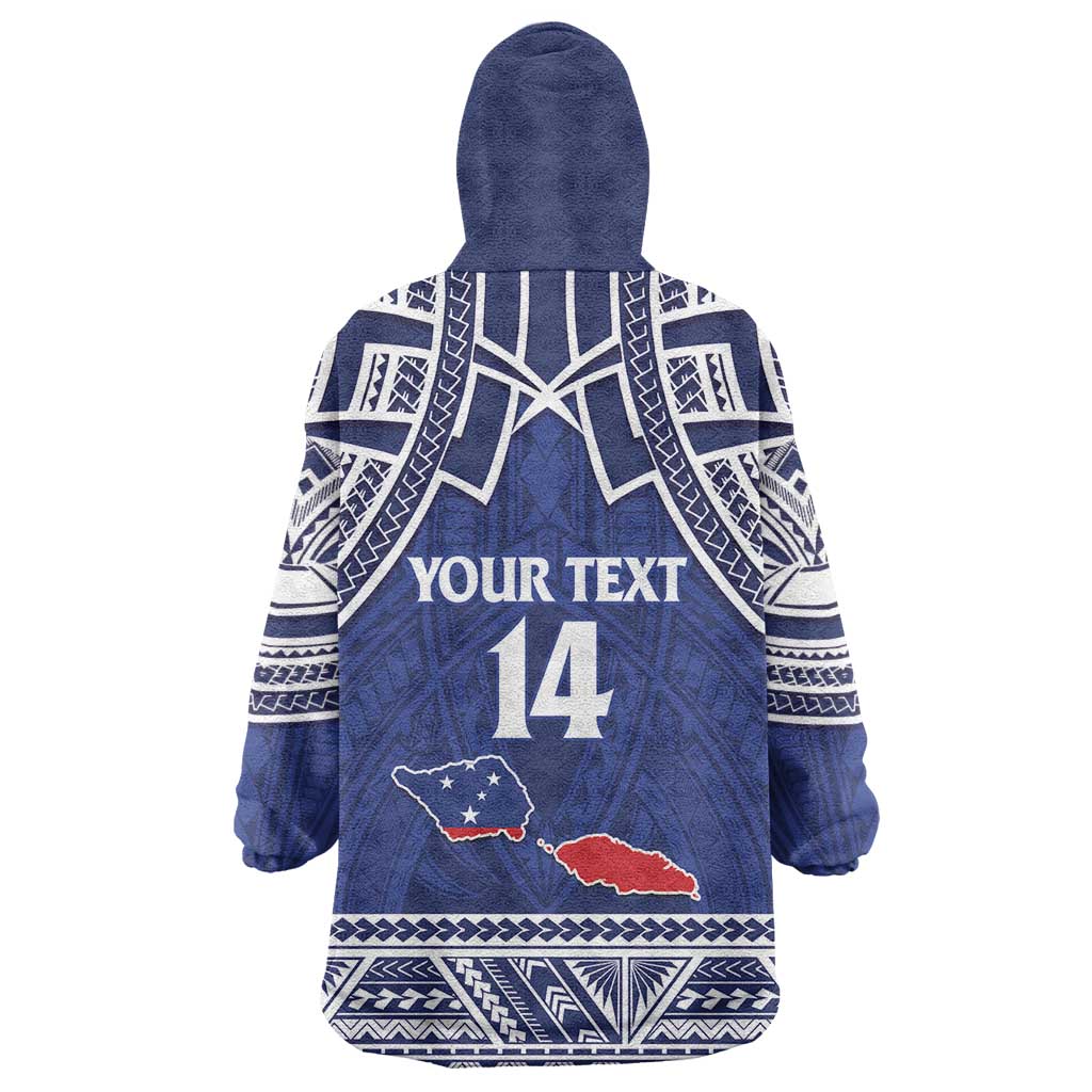 Custom Samoa Cricket Wearable Blanket Hoodie Go Champions Samoan LT14 - Polynesian Pride
