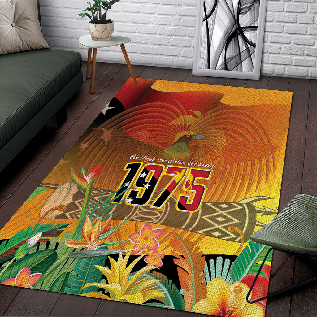 Papua New Guinea Independence Day Area Rug One People One Nation One Country