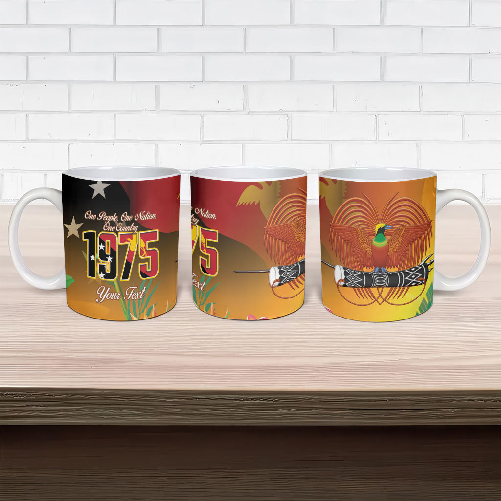 Personalised Papua New Guinea Independence Day Ceramic Mug One People One Nation One Country