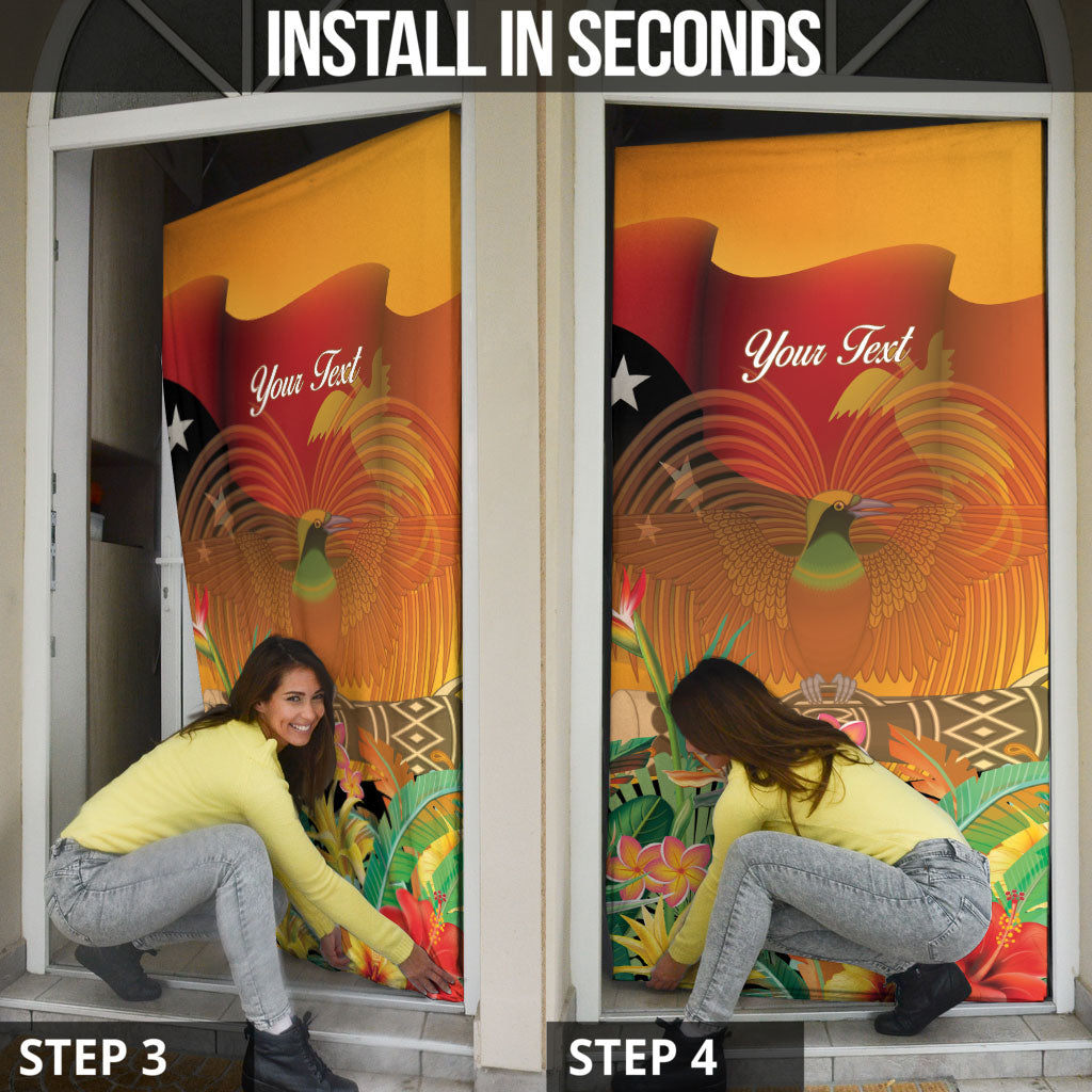 Personalised Papua New Guinea Independence Day Door Cover One People One Nation One Country