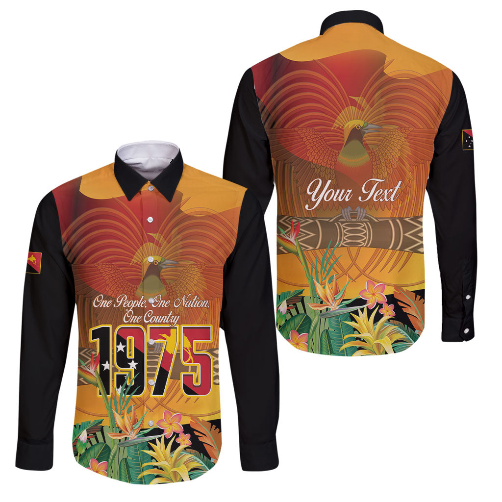 Personalised Papua New Guinea Independence Day Family Matching Off Shoulder Short Dress and Hawaiian Shirt One People One Nation One Country
