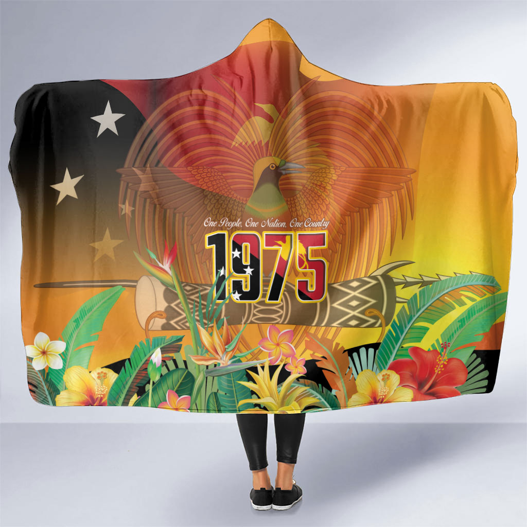 Papua New Guinea Independence Day Hooded Blanket One People One Nation One Country